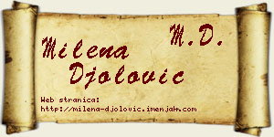 Milena Đolović vizit kartica